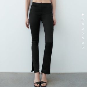 Zara Satin Effect Slit Pants
